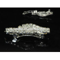 Простой стиль Серебряный Rhinestone Hairclip Аксессуары для волос Блеск Crystal Barrette